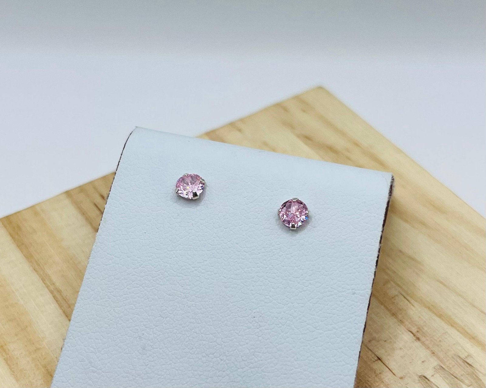 Aros Circón Rosa Francia 4mm