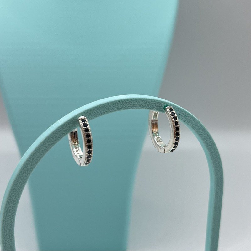 Imagen de Aros Circón Black - 1cm