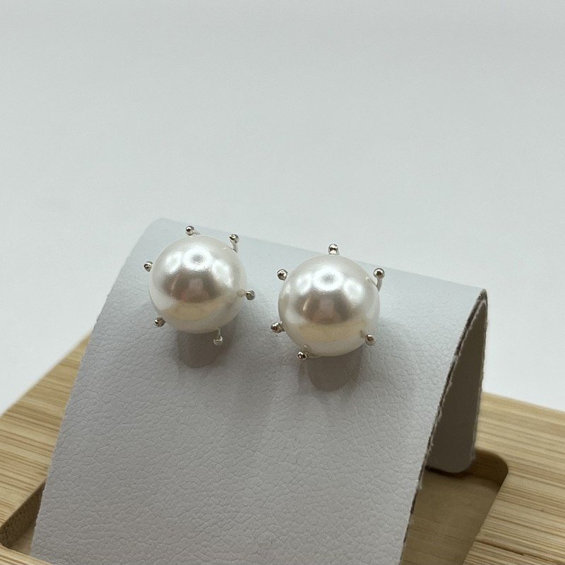 Aros Perla Canastillo con Tope - 1cm