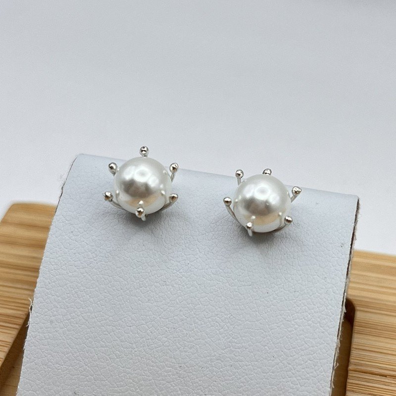 Imagen de Aros Perla beige