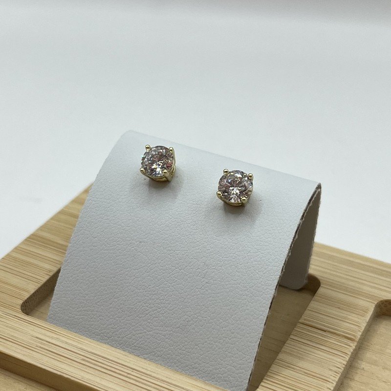 Aros Gold Con Cristal - 5mm