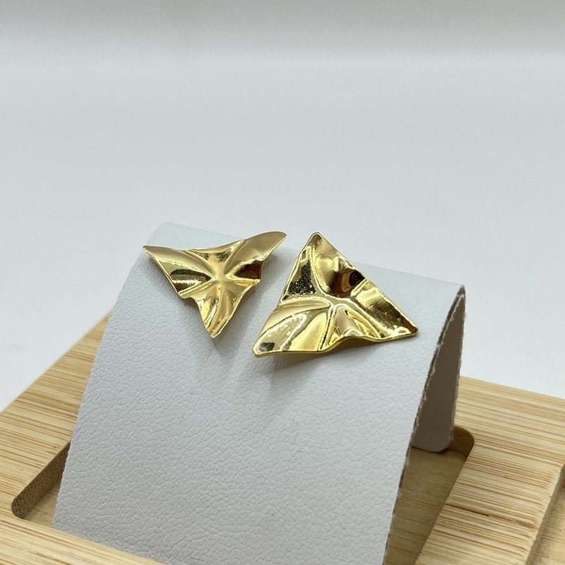 Aros Triángulo Gold - 1.5cm