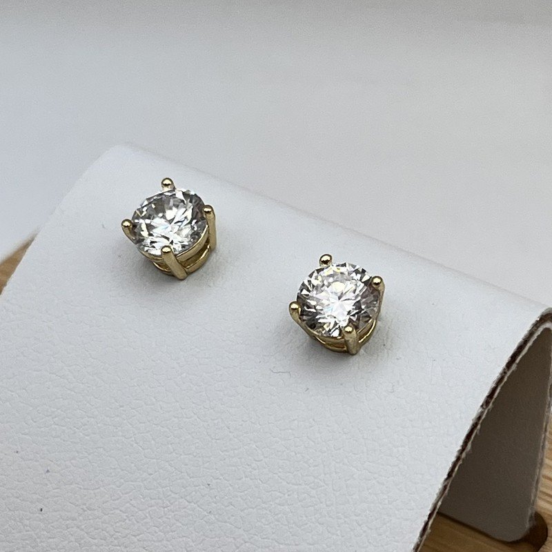 Aros Gold Con Cristal