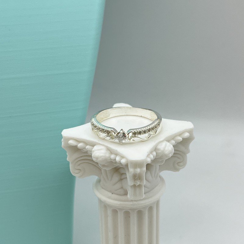 Anillo Promesa Real Con Cristal y Circones