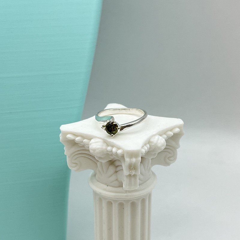 Anillo Compromiso Cristal Verde