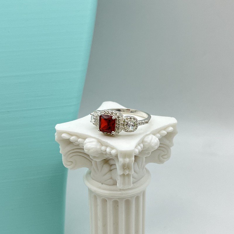 Imagen de Anillo Encanto Cristal Rojo