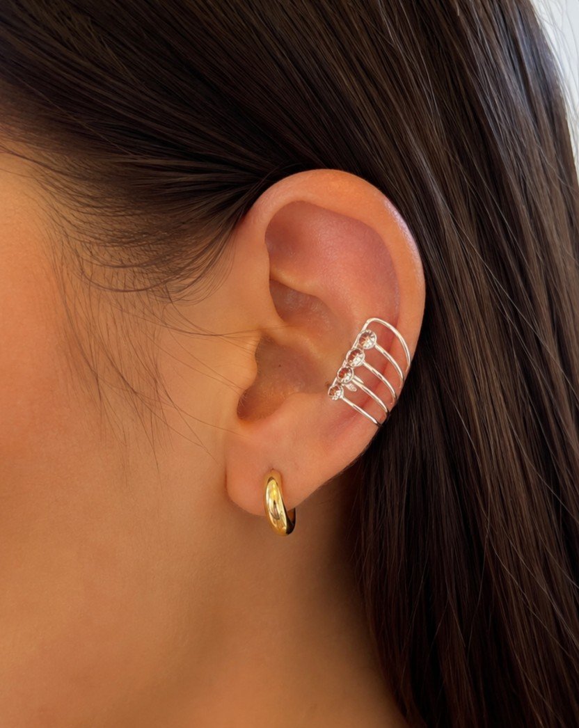 Imagen adicional 1 de Aros Cuff Trepador 4 lineas con Circones