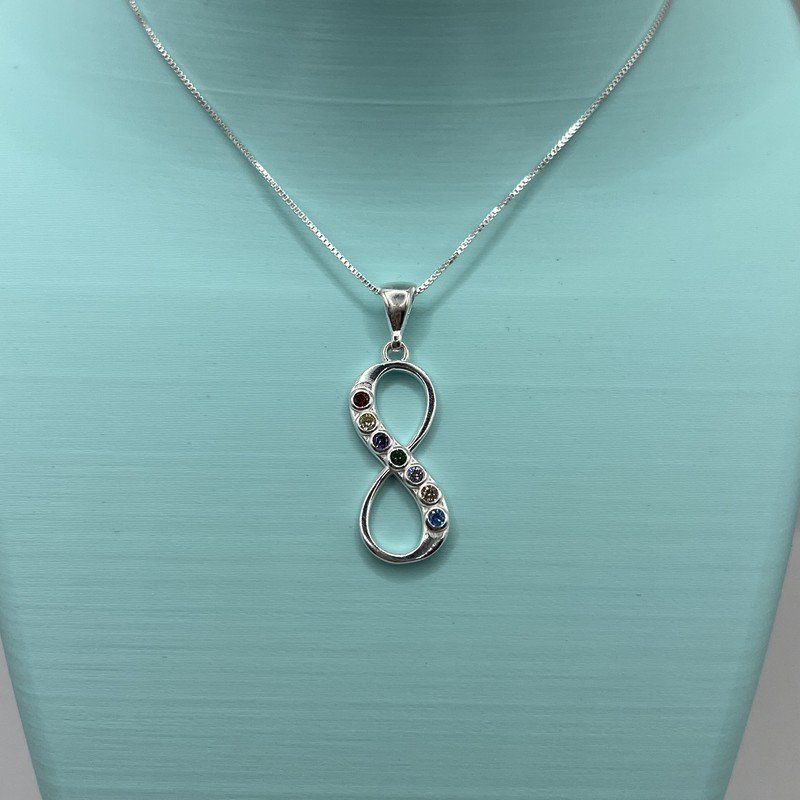 Conjunto Infinito Con Circón De Colores