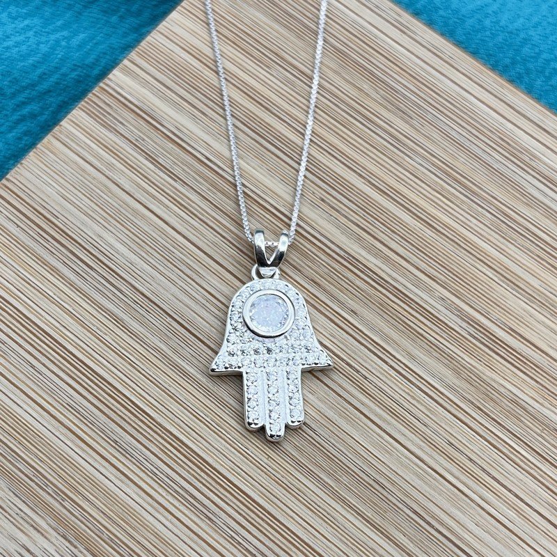 Conjunto Fatima Con Circón Blanco