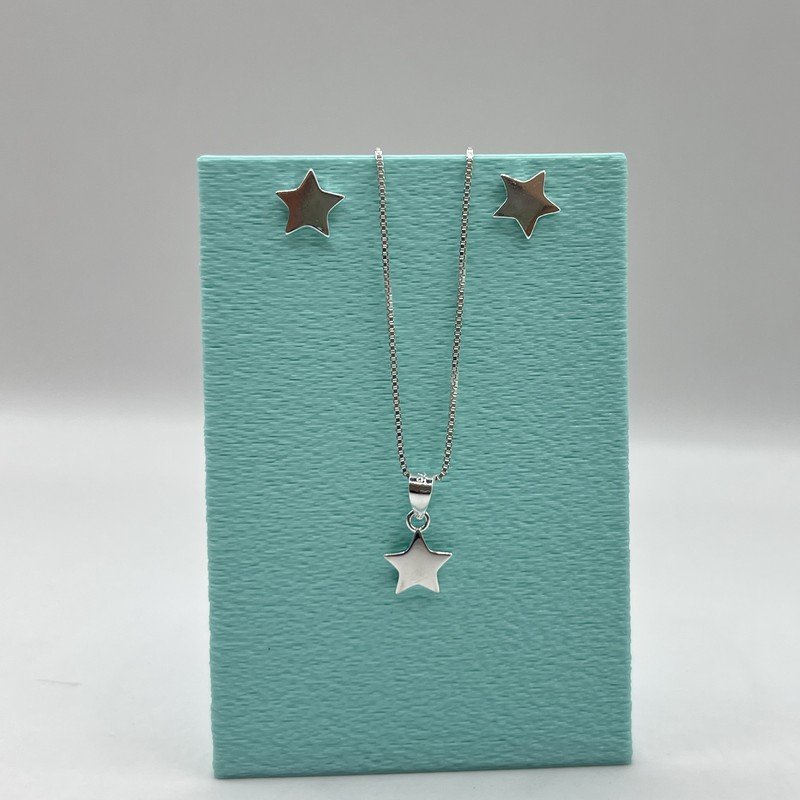 Conjunto Estrella Con cadena y Aros Simple