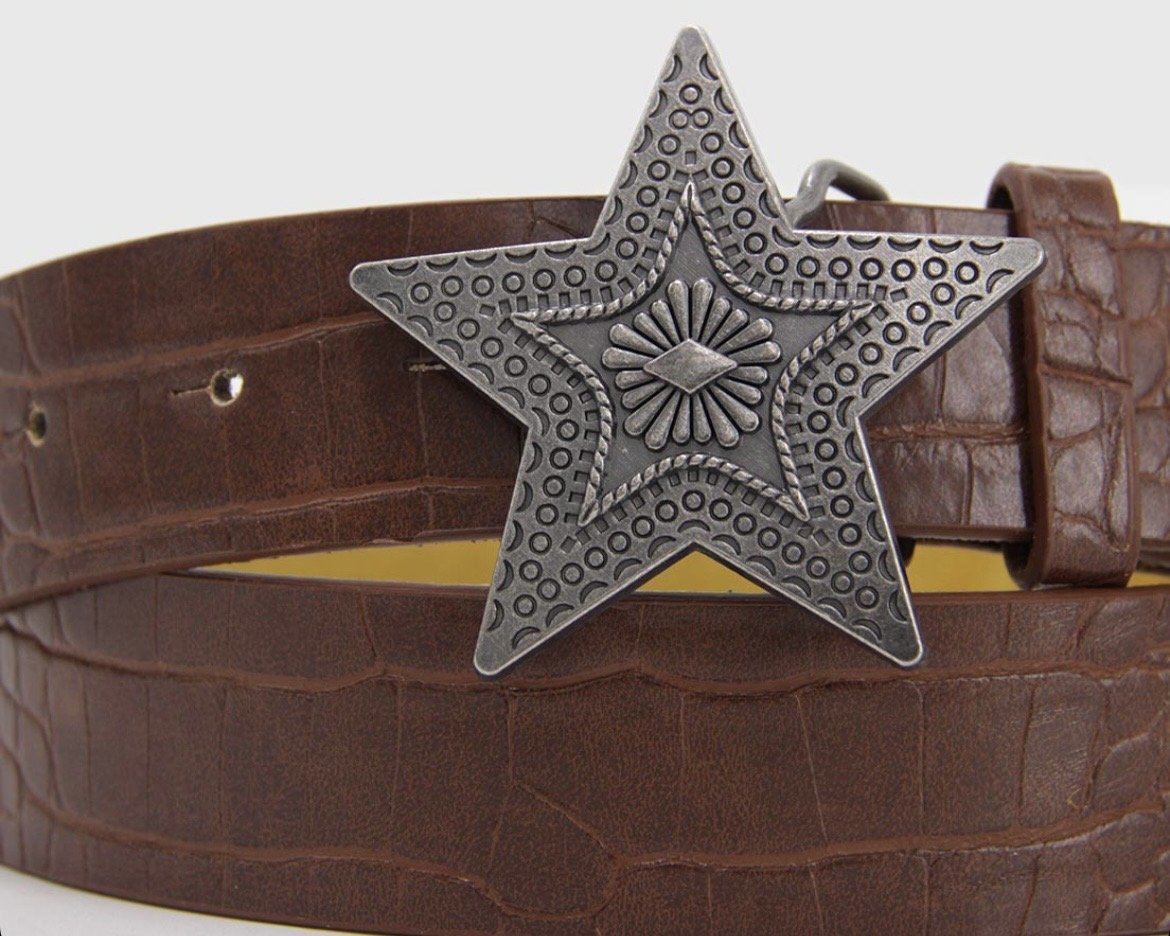 Imagen adicional 2 de Cinturón hebilla estrella - Café
