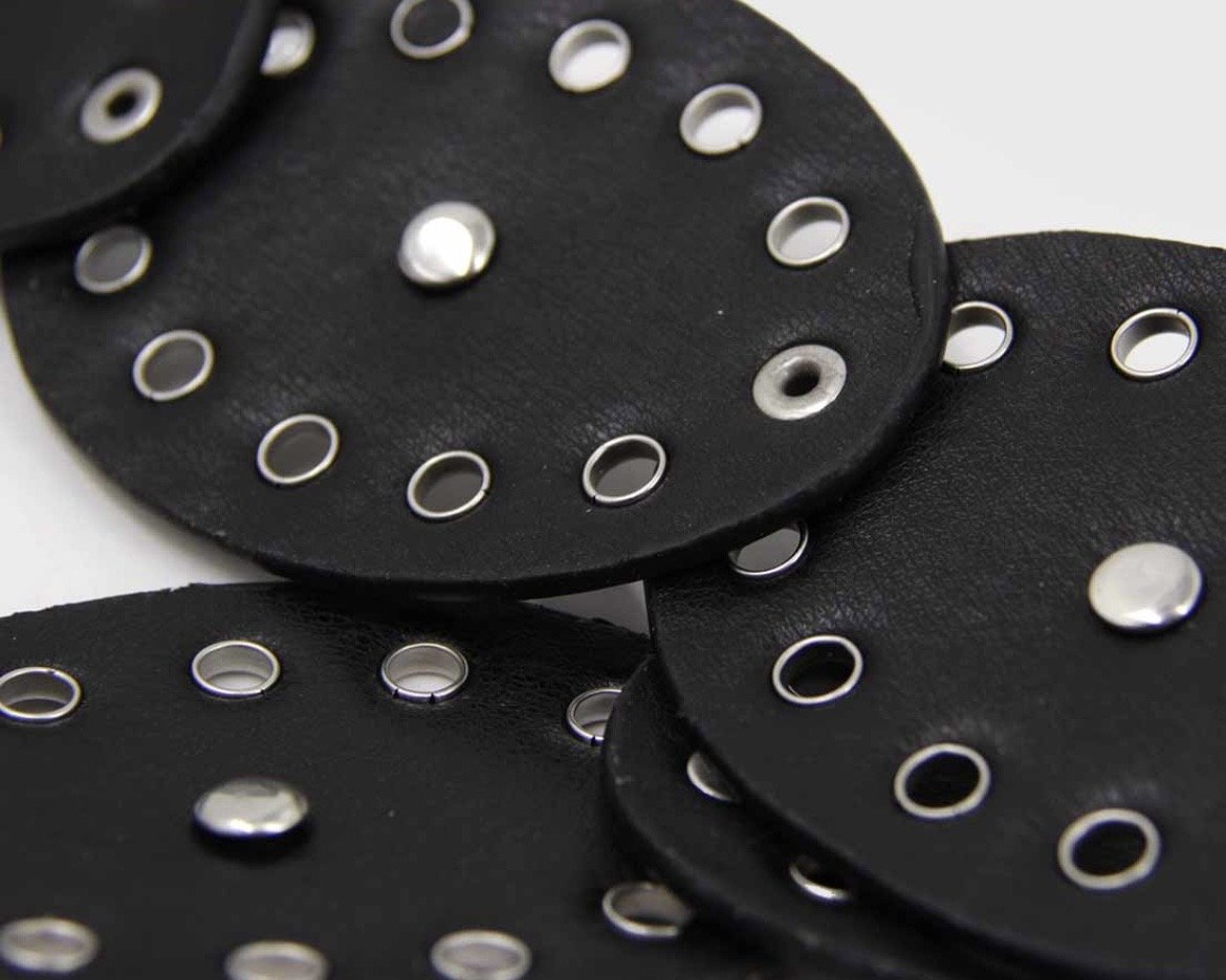 Imagen adicional 2 de Cinturón Boho ovalado - Negro plateado