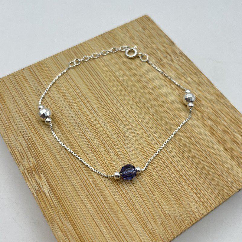 Pulsera Purple Gem 6mm